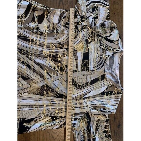 Allison Dailey Sz Large Top 3/4 Sleeve Glitzy Travel Cruise Coastal - Picture 11 of 16